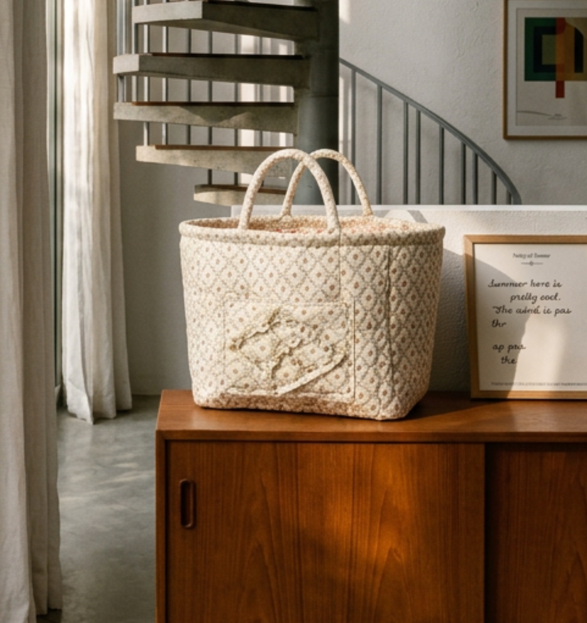 Adam Lynn Curated - Rural Flower Large Capacity Cotton Baskets