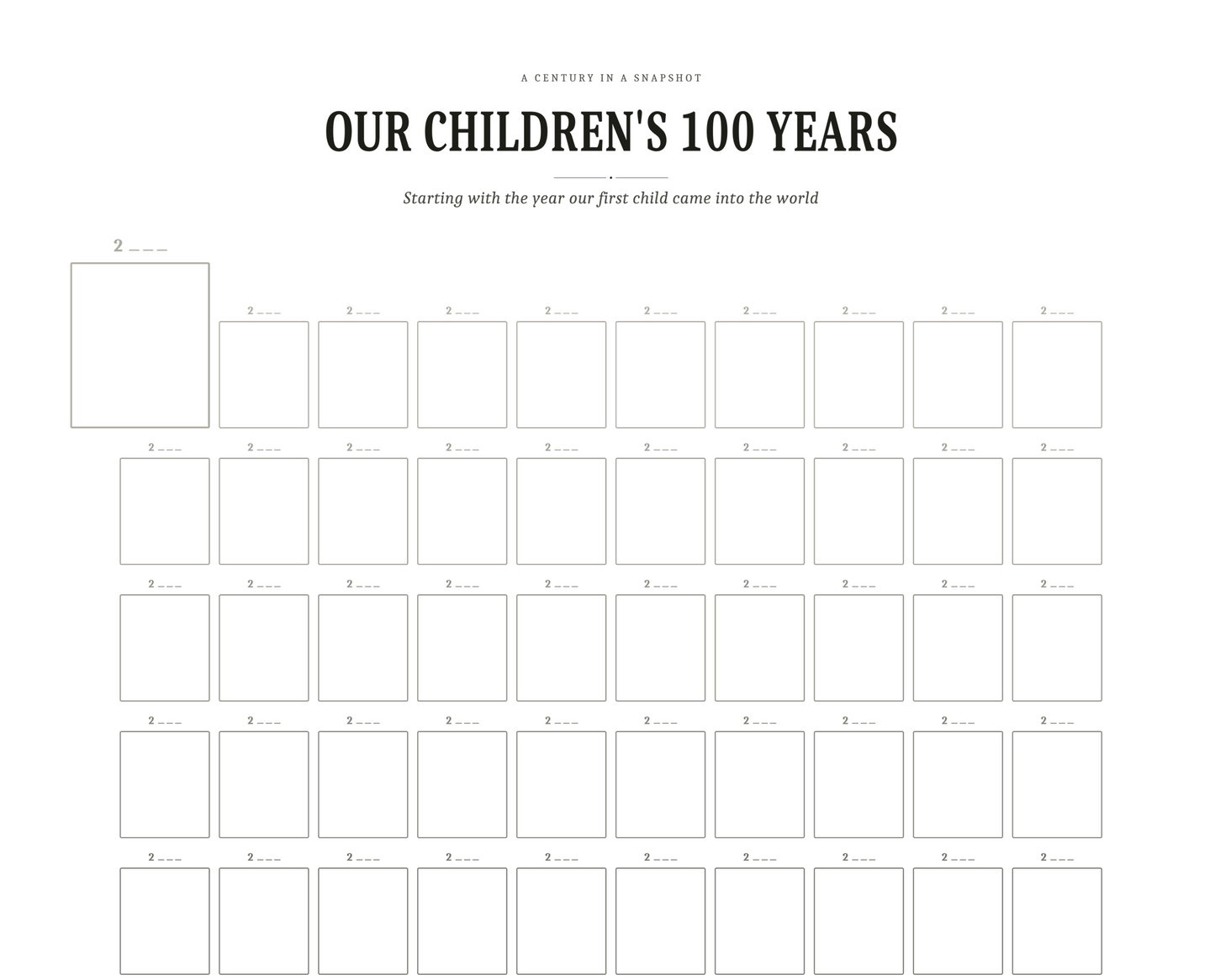 Our Children's 100 Years — The Century Canvas