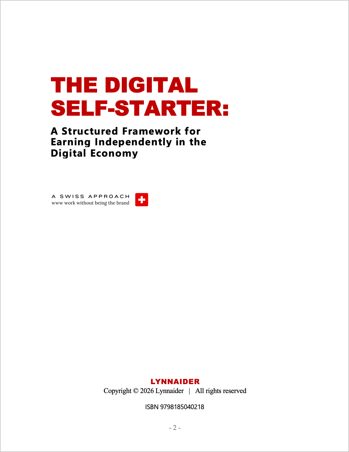 "The Digital Self-Starter" - Quarterly-updated E-book